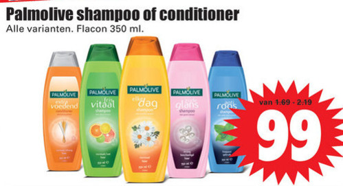 Palmolive   conditioner, shampoo folder aanbieding bij  Dirk - details