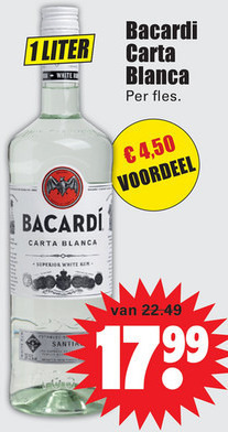 Bacardi   rum folder aanbieding bij  Dirk - details