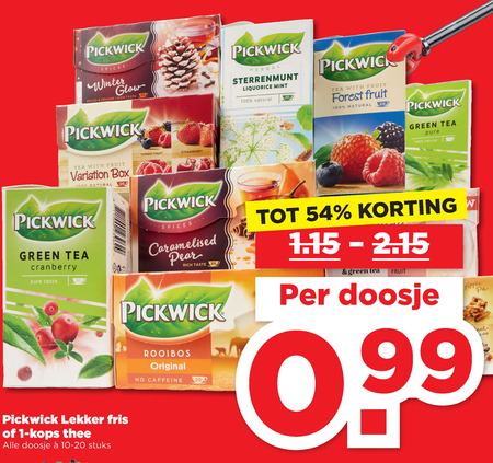 Pickwick   thee folder aanbieding bij  Plus - details