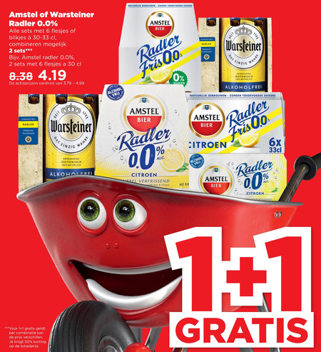 Amstel   radler bier folder aanbieding bij  Plus - details