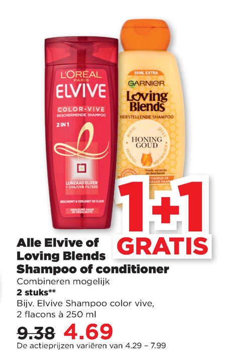 Garnier Loving Blends   conditioner, shampoo folder aanbieding bij  Plus - details