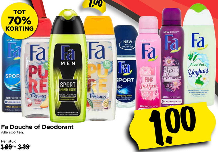 Fa   deodorant, douchegel folder aanbieding bij  Vomar - details