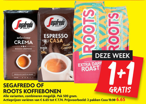 Segafredo   koffiebonen folder aanbieding bij  Dekamarkt - details