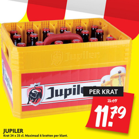 Jupiler   krat bier folder aanbieding bij  Dekamarkt - details