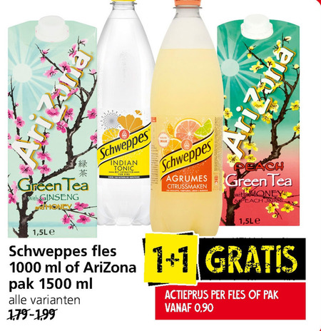 Schweppes   ice tea, frisdrank folder aanbieding bij  Jan Linders - details