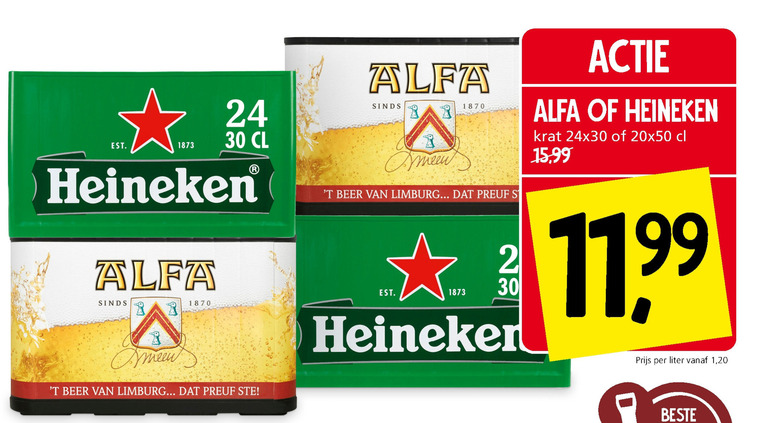 Alfa   krat bier folder aanbieding bij  Jan Linders - details