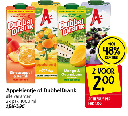 Appelsientje   fruitdrank folder aanbieding bij  Jan Linders - details