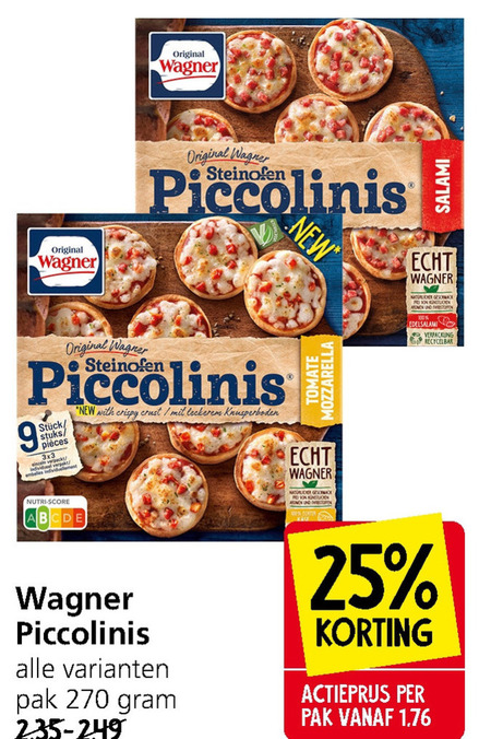 Wagner   diepvriespizza folder aanbieding bij  Jan Linders - details