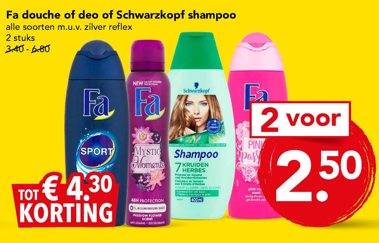 kwartaal nauwelijks Airco Fa shampoo, douchegel folder aanbieding bij Deen - details