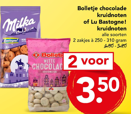 Milka   chocolade kruidnoten, chocolade folder aanbieding bij  Deen - details