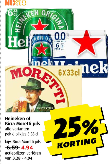 Heineken 0.0   blikje bier folder aanbieding bij  Boni - details