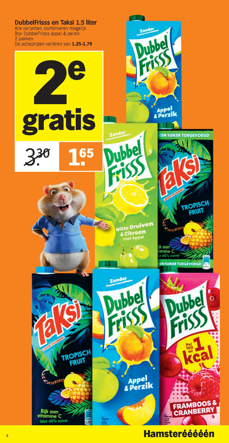 Taksi   fruitdrank folder aanbieding bij  Albert Heijn - details