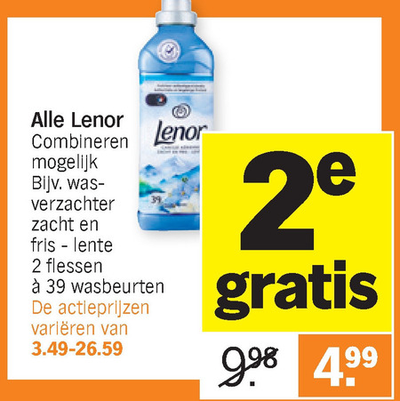 Lenor   wasmiddel, wasverzachter folder aanbieding bij  Albert Heijn - details