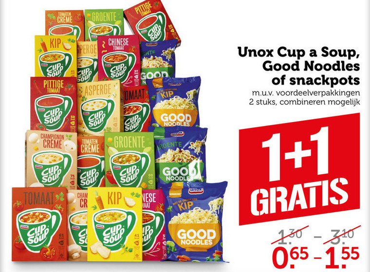 Unox   soep, noodles folder aanbieding bij  Coop - details