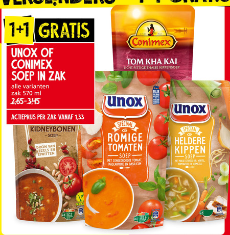 Conimex   soep folder aanbieding bij  Jan Linders - details