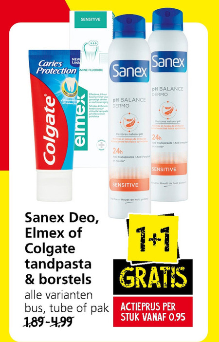 Sanex   tandenborstel, tandpasta folder aanbieding bij  Jan Linders - details