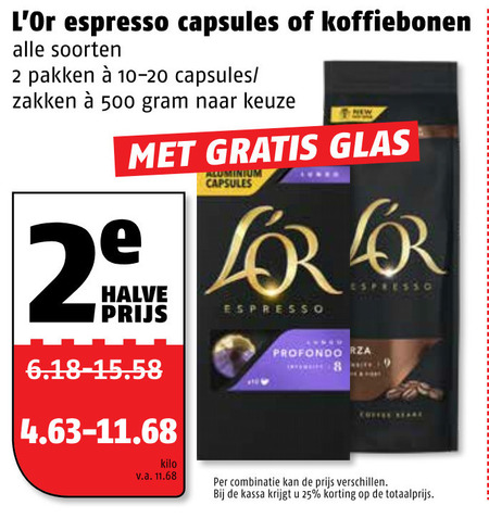 Douwe Egberts L Or   koffiecups, koffiebonen folder aanbieding bij  Poiesz - details