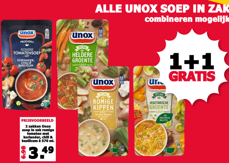 Unox   soep folder aanbieding bij  MCD Supermarkt Basis - details