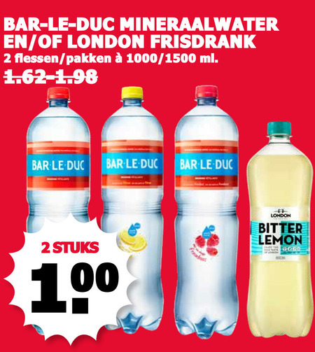 Bar le Duc   mineraalwater, frisdrank folder aanbieding bij  MCD Supermarkt Basis - details