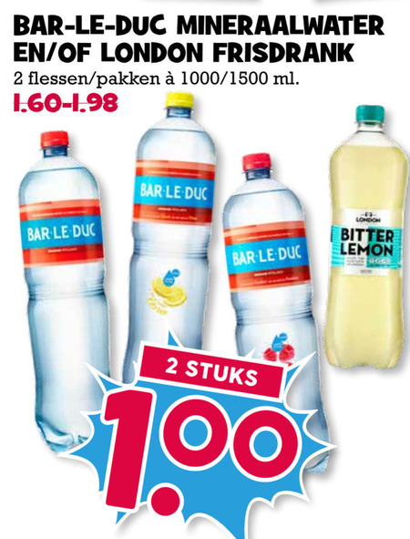 Bar le Duc   frisdrank, mineraalwater folder aanbieding bij  Boons Markt - details