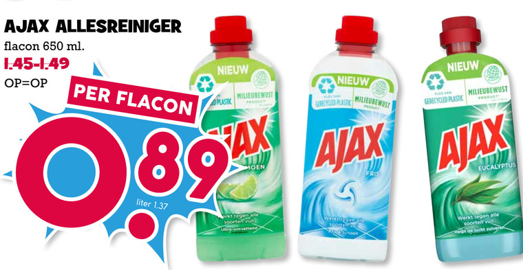 Ajax   allesreiniger folder aanbieding bij  Boons Markt - details