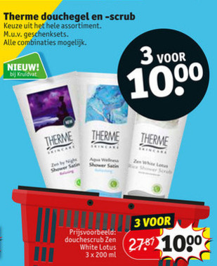 Therme   scrubcreme, douchegel folder aanbieding bij  Kruidvat - details