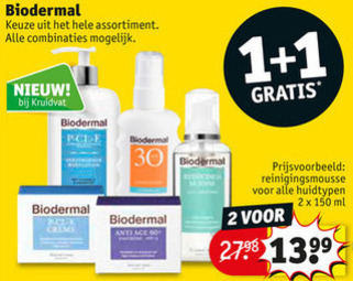 Biodermal   dagcreme, gezichtsverzorging folder aanbieding bij  Kruidvat - details