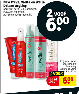 New Wave   hairspray, haargel folder aanbieding bij  Kruidvat - details