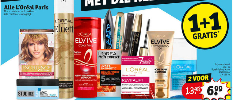 Elvive   hairspray, gezichtsverzorging folder aanbieding bij  Kruidvat - details