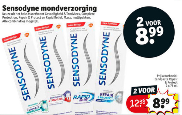 Sensodyne   tandpasta folder aanbieding bij  Kruidvat - details