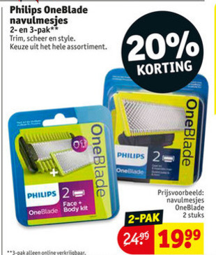 Philips   scheermesjes folder aanbieding bij  Kruidvat - details