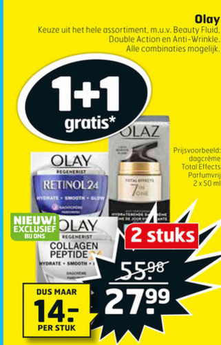 Olaz   nachtcreme, dagcreme folder aanbieding bij  Trekpleister - details