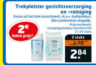 Trekpleister Huismerk   gezichtsreiniging, gezichtsverzorging folder aanbieding bij  Trekpleister - details