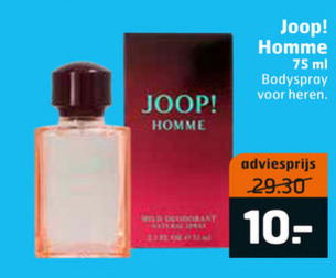 Joop   eau de toilette folder aanbieding bij  Trekpleister - details