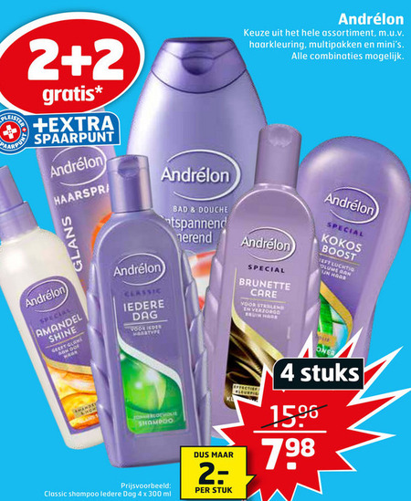 Andrelon   droogshampoo, conditioner folder aanbieding bij  Trekpleister - details