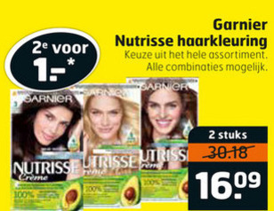 Garnier Nutrisse   haarkleuring folder aanbieding bij  Trekpleister - details