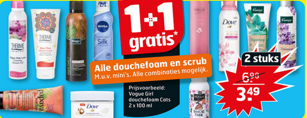 Nivea   scrubcreme, douchegel folder aanbieding bij  Trekpleister - details