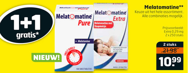 melatomatine   voedingssupplement folder aanbieding bij  Trekpleister - details