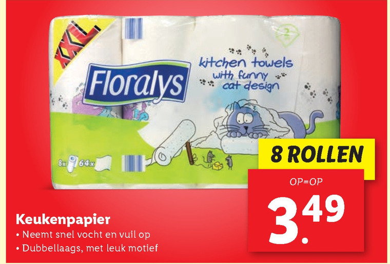 Floralys keukenpapier folder aanbieding bij Lidl details