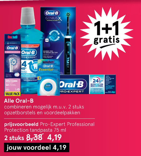 Oral-B   electrische tandenborstel, mondwater folder aanbieding bij  Etos - details