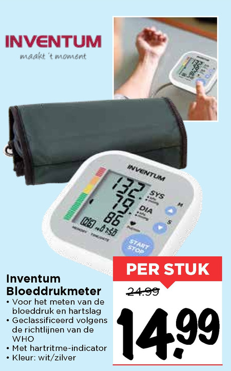 Inventum   bloeddrukmeter folder aanbieding bij  Vomar - details