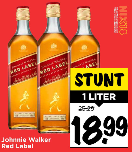 Johnnie Walker   whisky folder aanbieding bij  Vomar - details