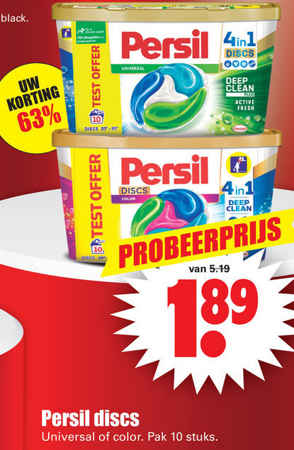 Persil   wasmiddel folder aanbieding bij  Dirk - details