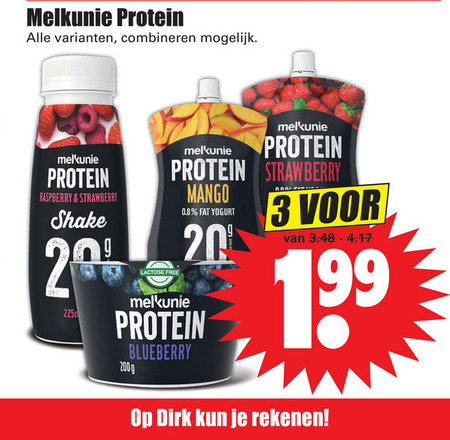 Melkunie   zuivelsnack folder aanbieding bij  Dirk - details