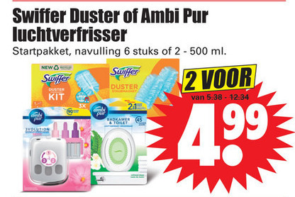 Ambi Pur   luchtverfrisser, duster folder aanbieding bij  Dirk - details