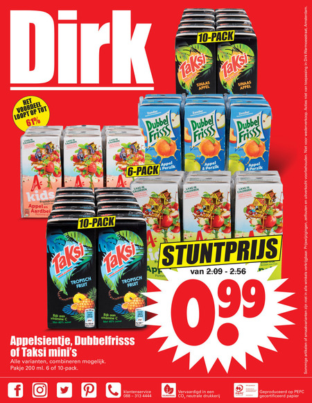 Appelsientje   fruitdrank folder aanbieding bij  Dirk - details