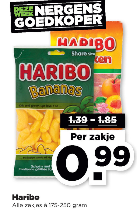 Haribo   snoep folder aanbieding bij  Plus - details