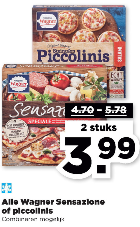 Wagner   diepvriespizza folder aanbieding bij  Plus - details