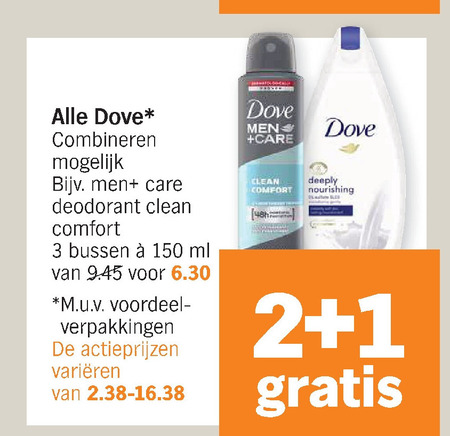 Dove   douchegel, deodorant folder aanbieding bij  Albert Heijn - details