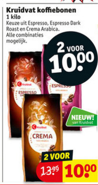 Kruidvat Huismerk   koffiebonen folder aanbieding bij  Kruidvat - details